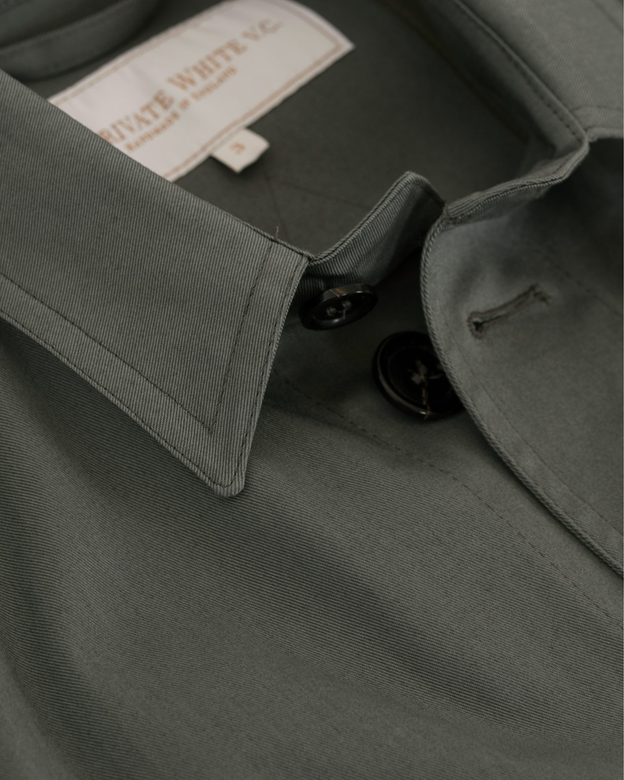 Herr | Jackor | Private White V.C. | Belted Safari Jacket Teal Green