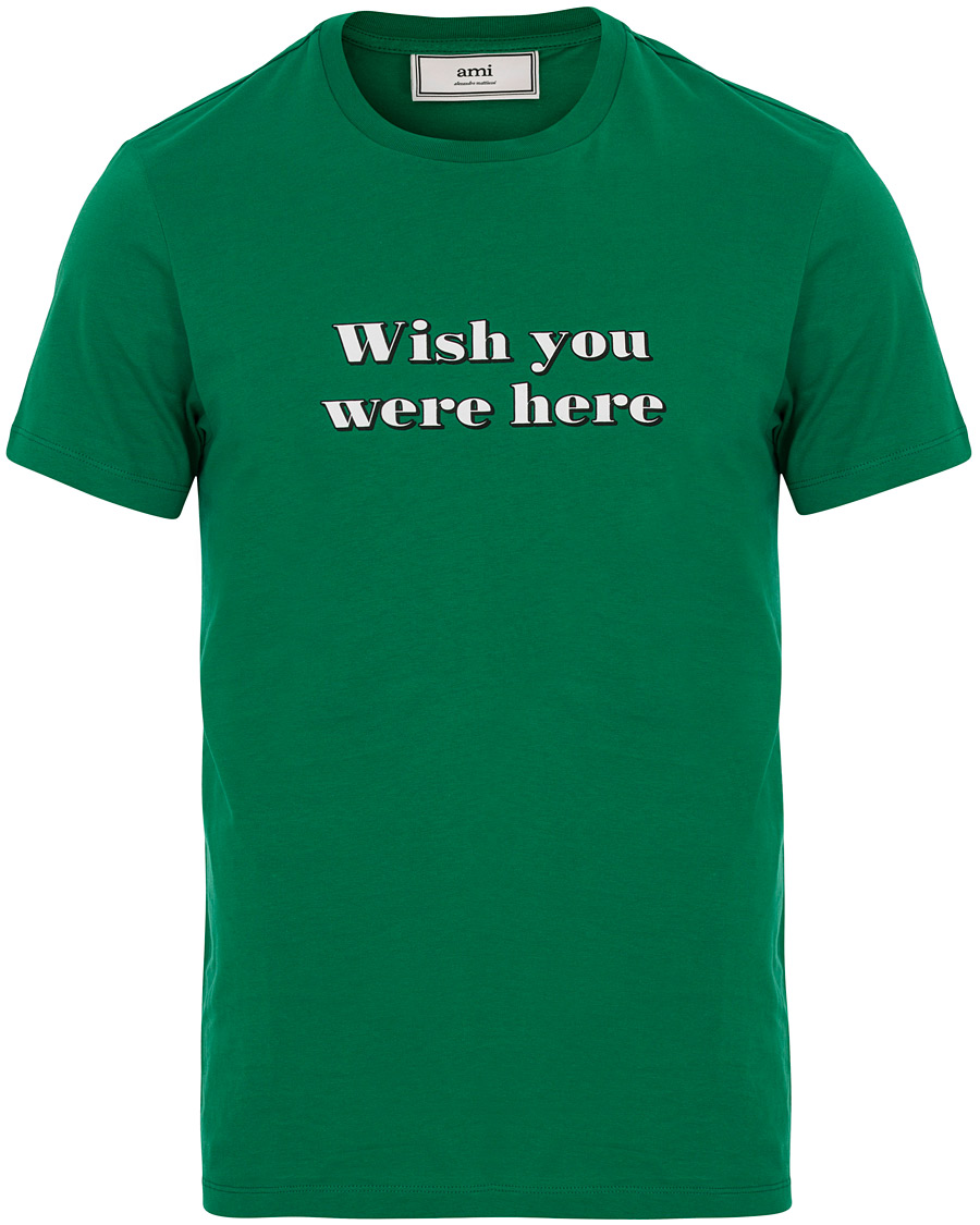 Herr | T-Shirts | AMI | Wish you where here T-shirt Green