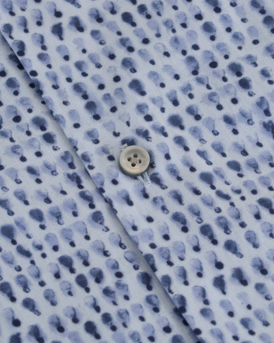 Herr | Skjortor | BOSS BLACK | BOSS Ismo Slim Fit Waterprint Shirt Blue