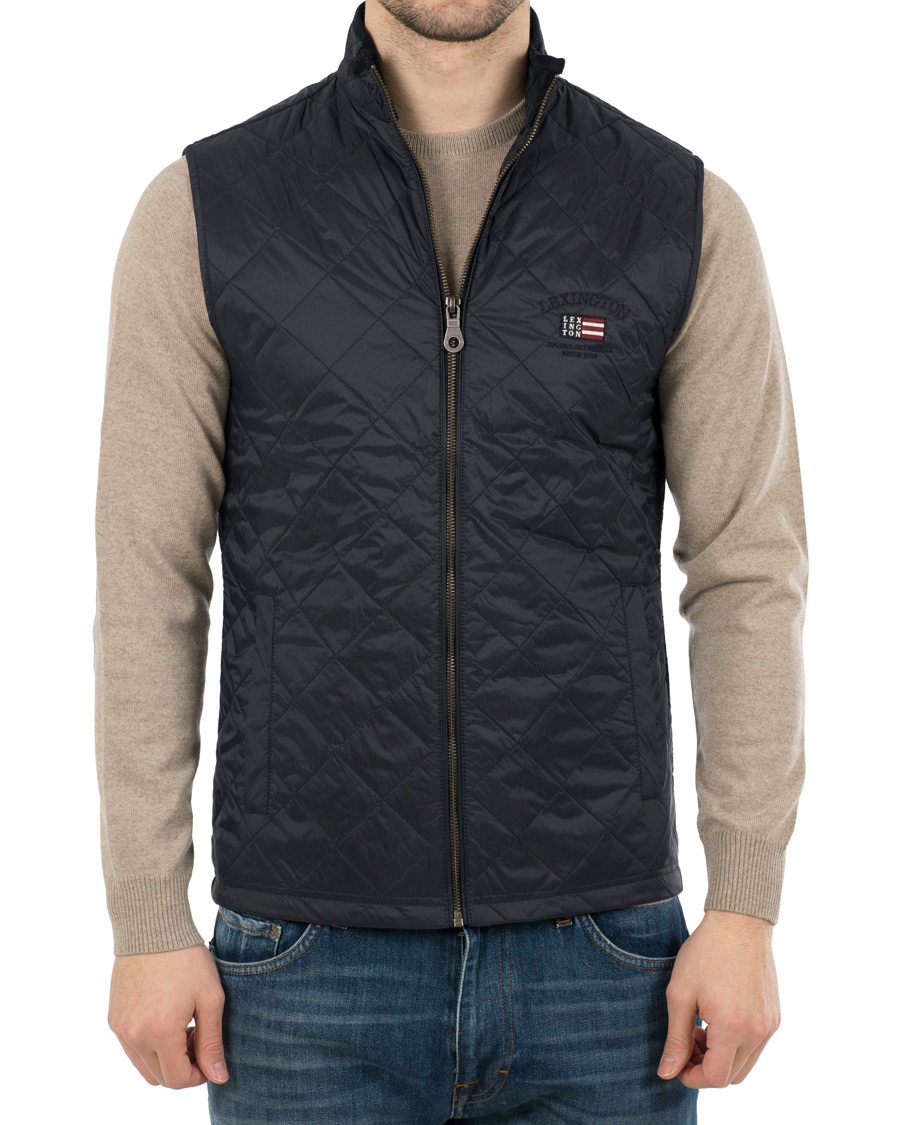 Herr | Jackor | Lexington | Gregory Quilted Vest Deepest Blue