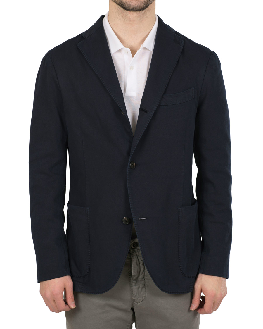 Herr | Kavajer | Boglioli | K Jacket Cotton Stretch Blazer Navy