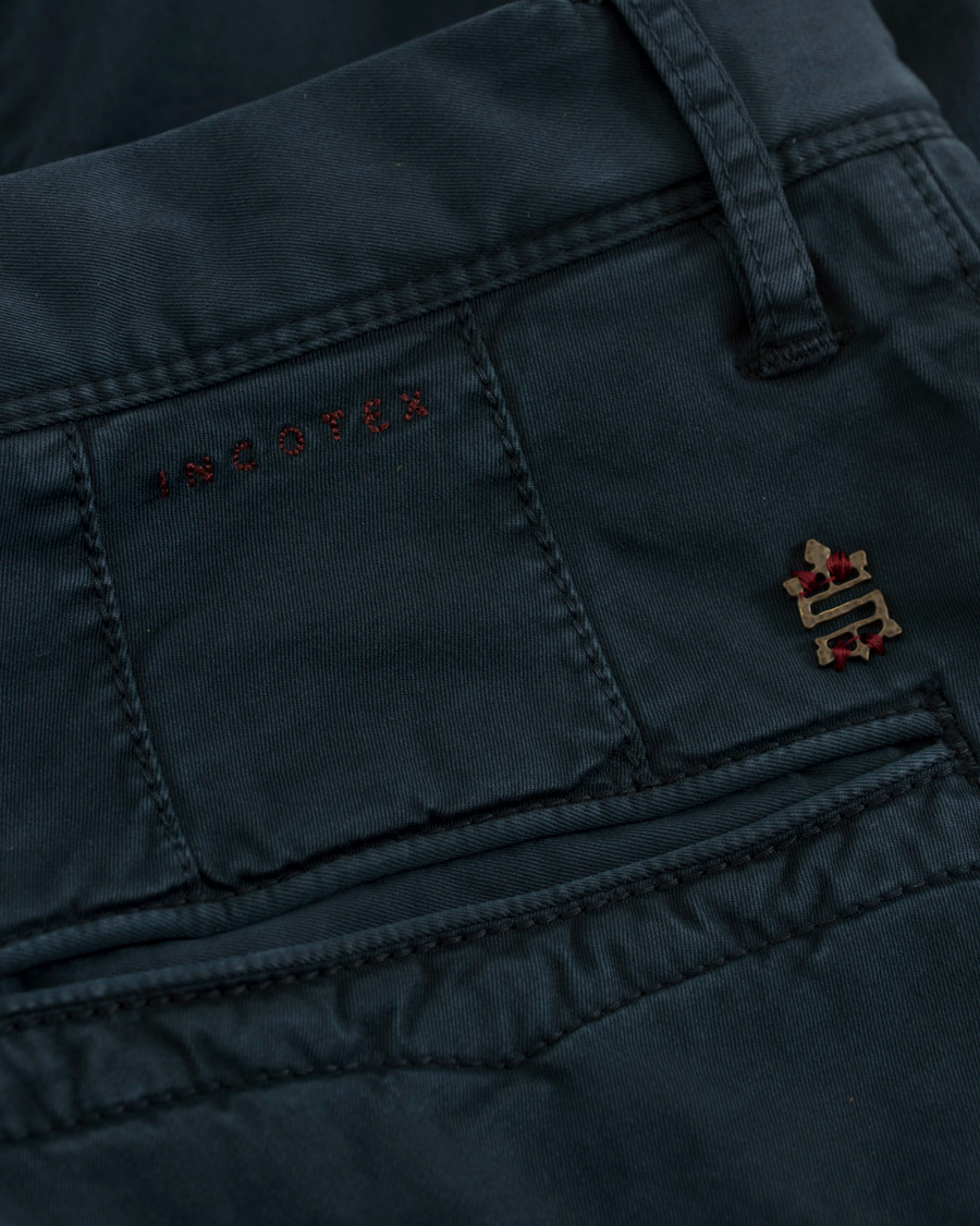 Herr | Byxor | Incotex | Slim Fit Stretch Slacks Navy