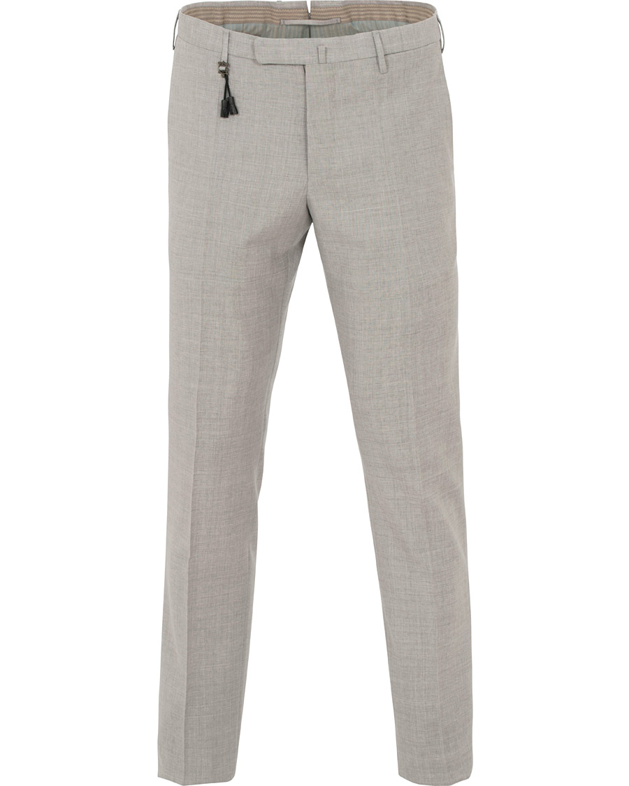 Herr | Byxor | Incotex | Slim Fit Wool Trousers Light Grey