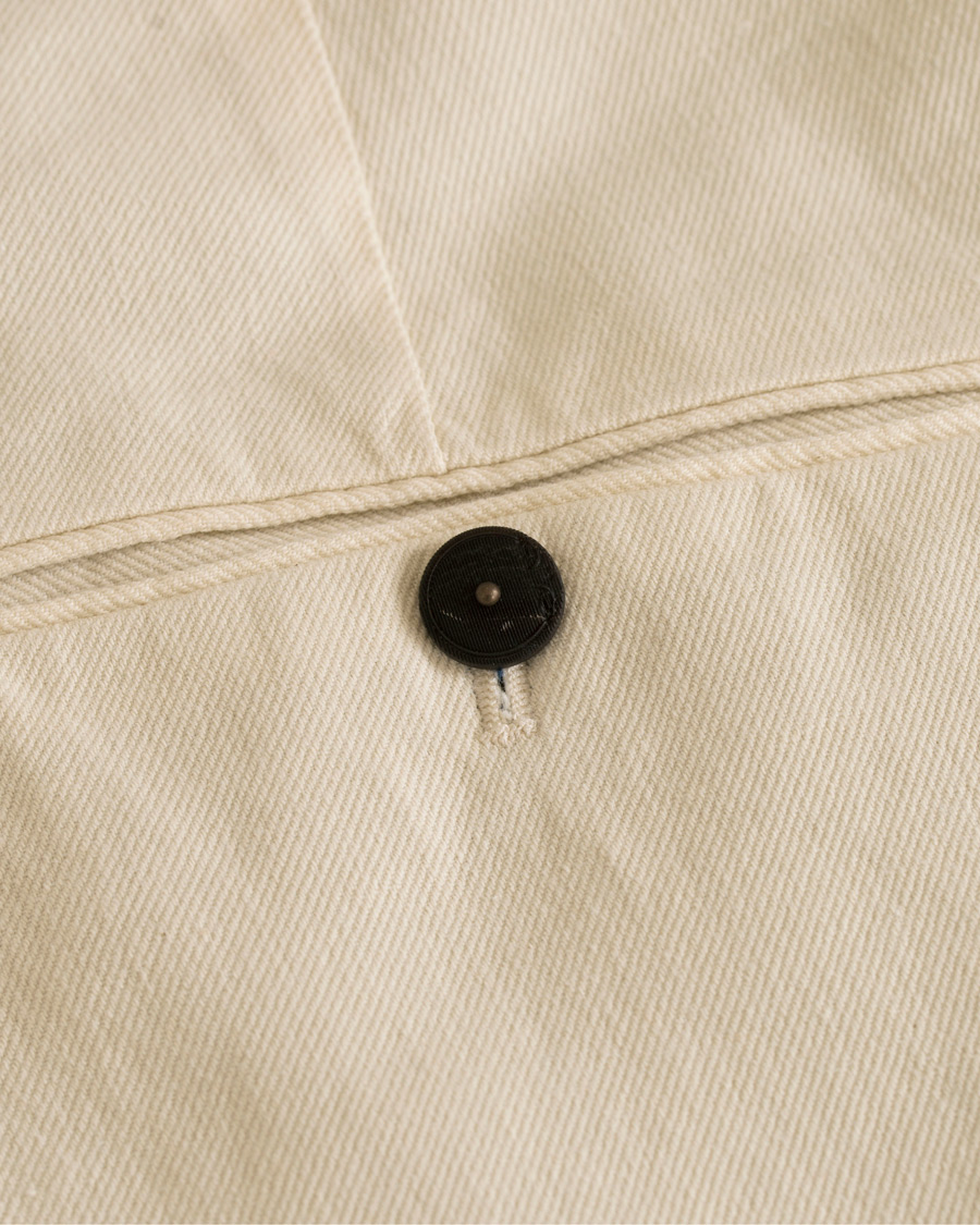 Herr | Byxor | Incotex | Carrot Fit Single Pleated Trousers Off White