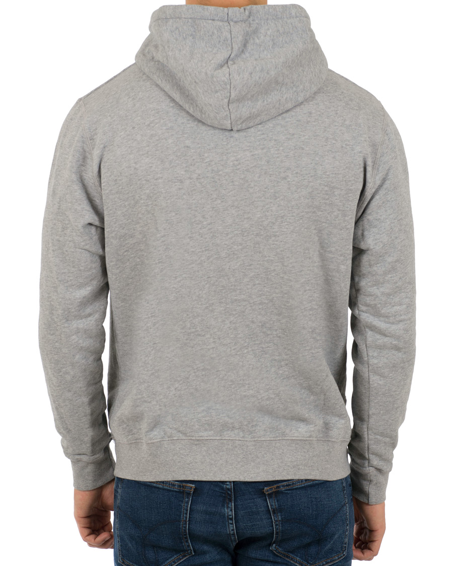 Herr | Tröjor | Sunspel | Loopback Hoodie Light Grey