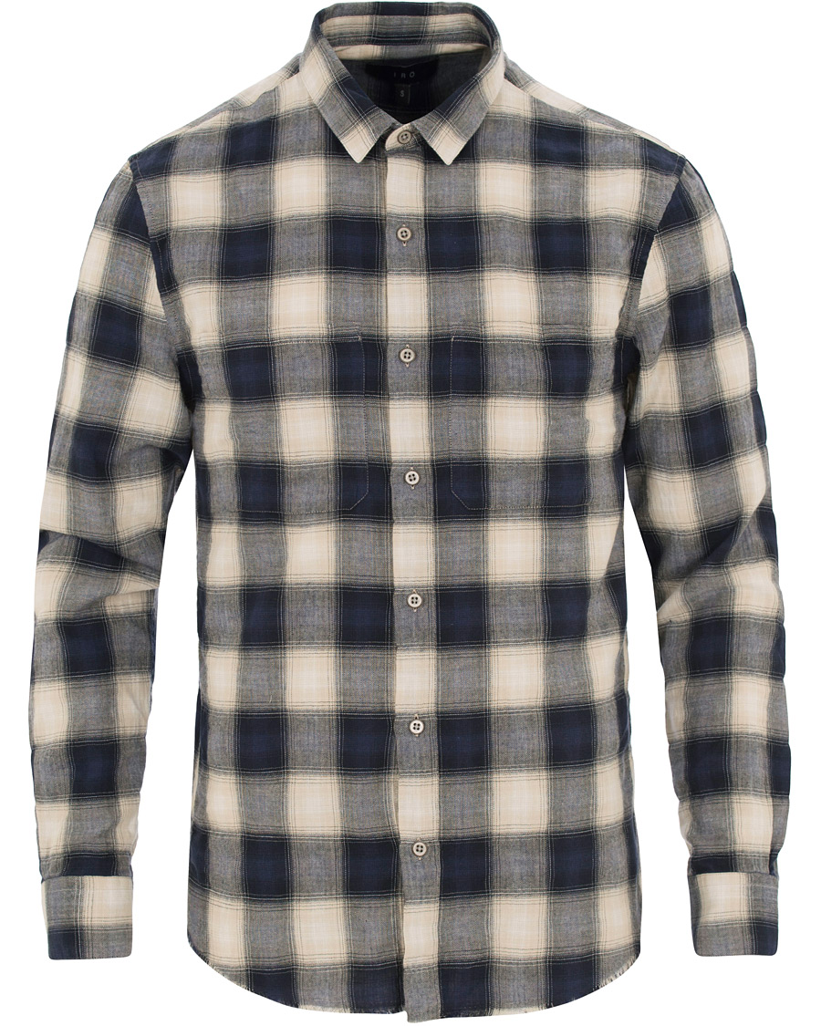 Herr | Skjortor | IRO | Namio Check Shirt Blue/White