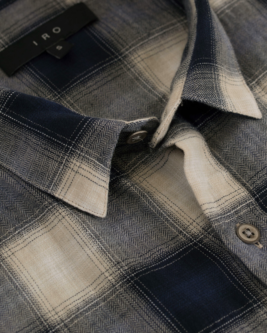 Herr | Skjortor | IRO | Namio Check Shirt Blue/White