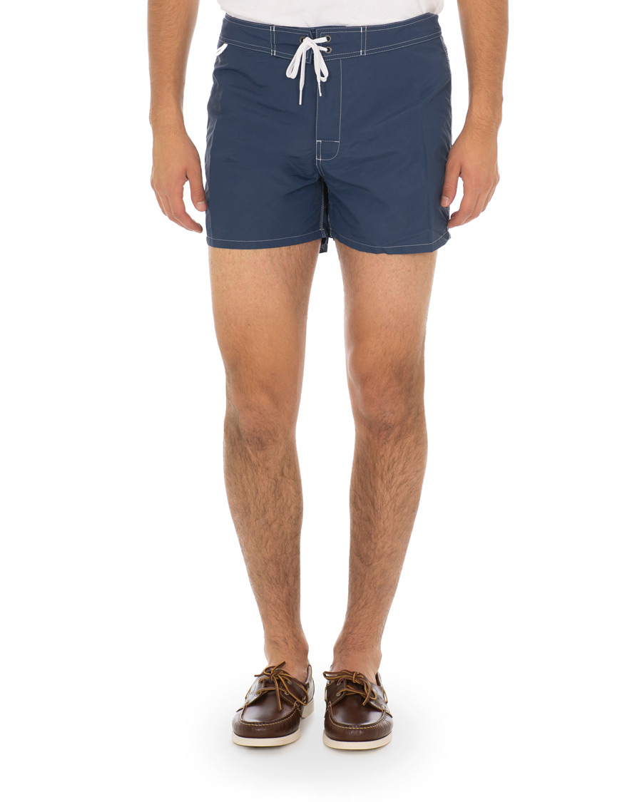 Herr | Badbyxor | Sundek | Rainbow Mid Length Swim Shorts Navy W28