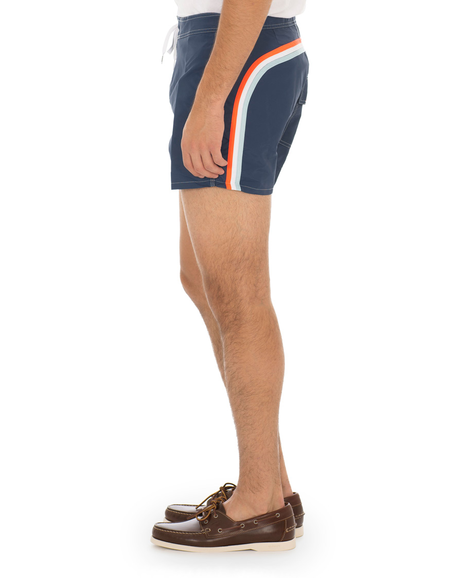 Herr | Badbyxor | Sundek | Rainbow Mid Length Swim Shorts Navy W28