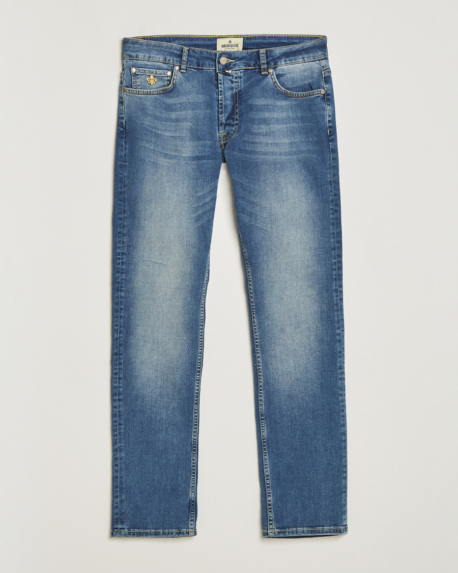 Herr | Jeans | Morris | Steve Satin Stretch Jeans Semi Dark Wash