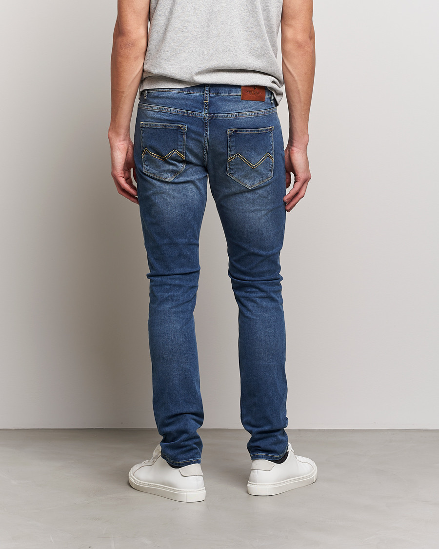 Herr | Jeans | Morris | Steve Satin Stretch Jeans Semi Dark Wash