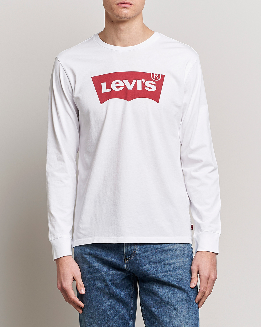 Herr | T-Shirts | Levi's | Logo Long Sleeve T-Shirt White