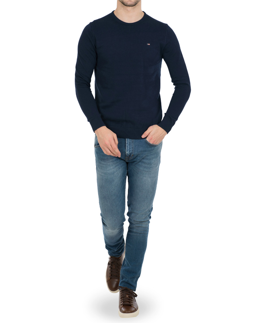 Herr | Tröjor | Lexington | Bradley Crewneck Sweater Deepest Blue