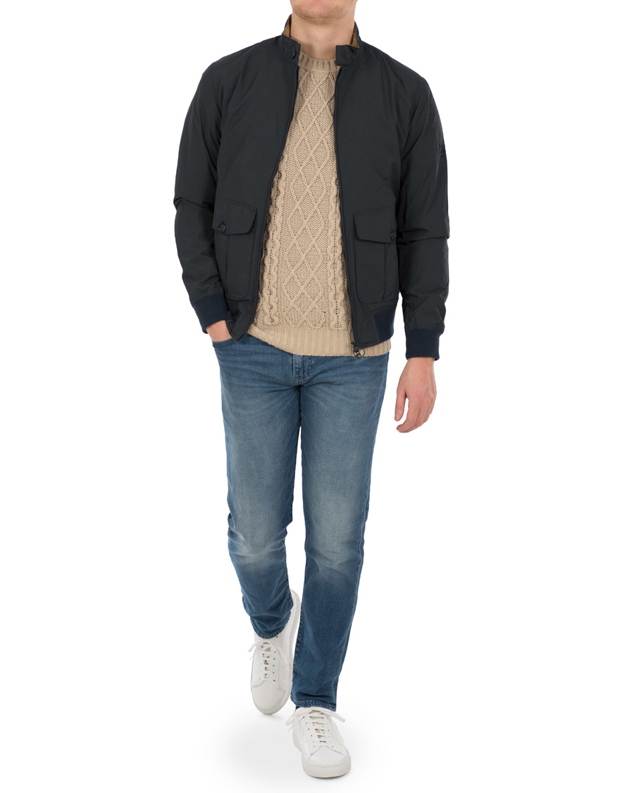 Herr | Jackor | Barbour for Land Rover | Belgae Harrington Jacket Navy