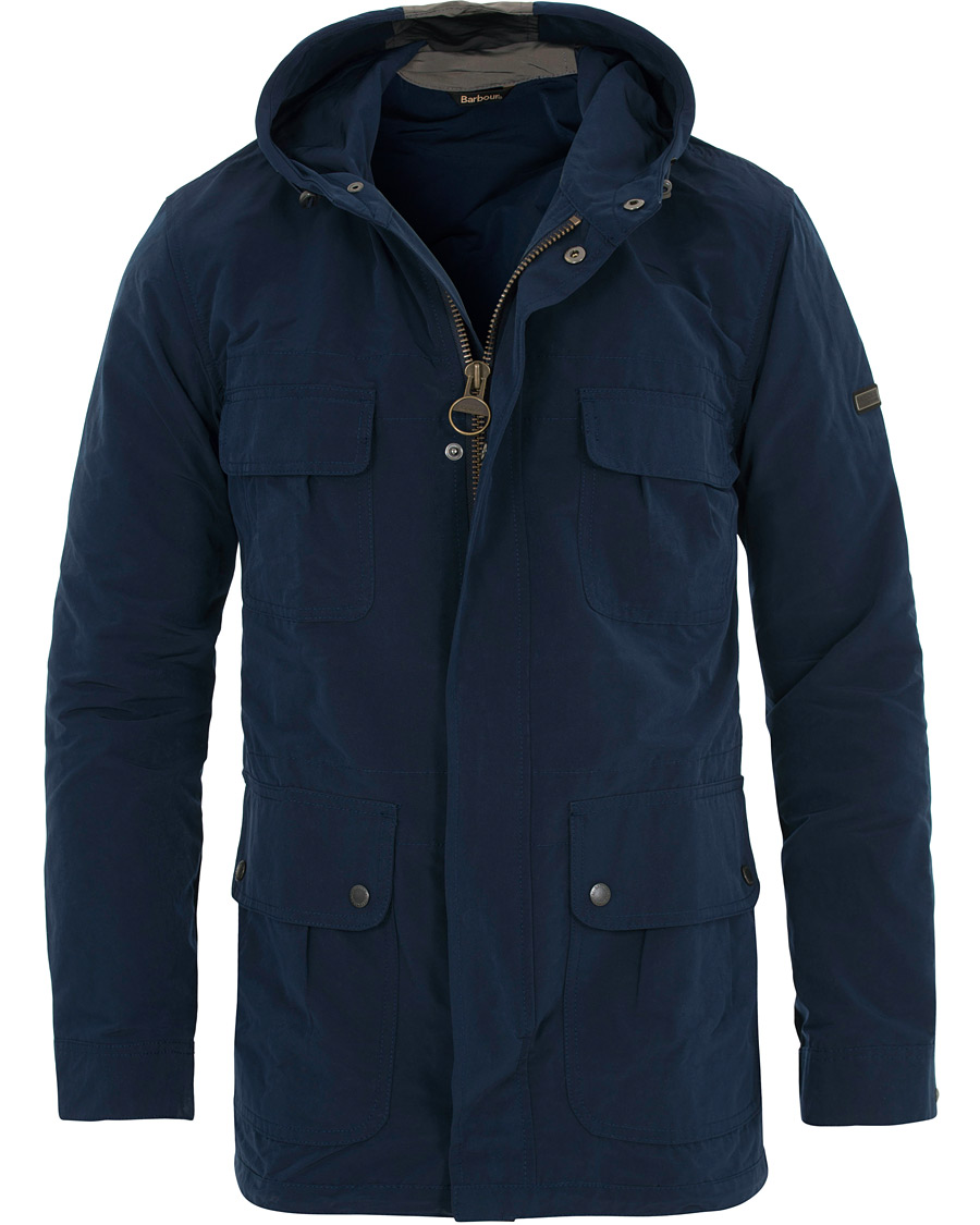 Herr | Jackor | Barbour International | Pack Fishtail Parka Blue