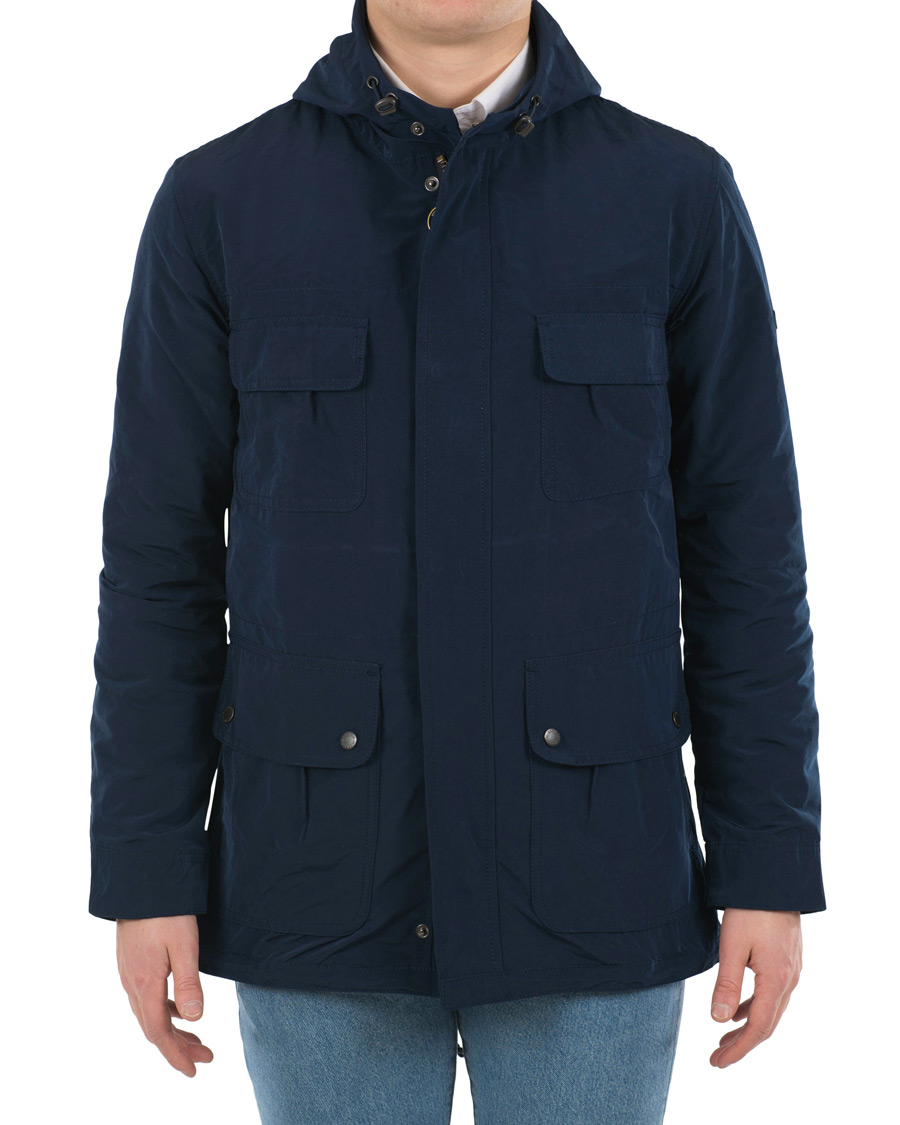 Herr | Jackor | Barbour International | Pack Fishtail Parka Blue