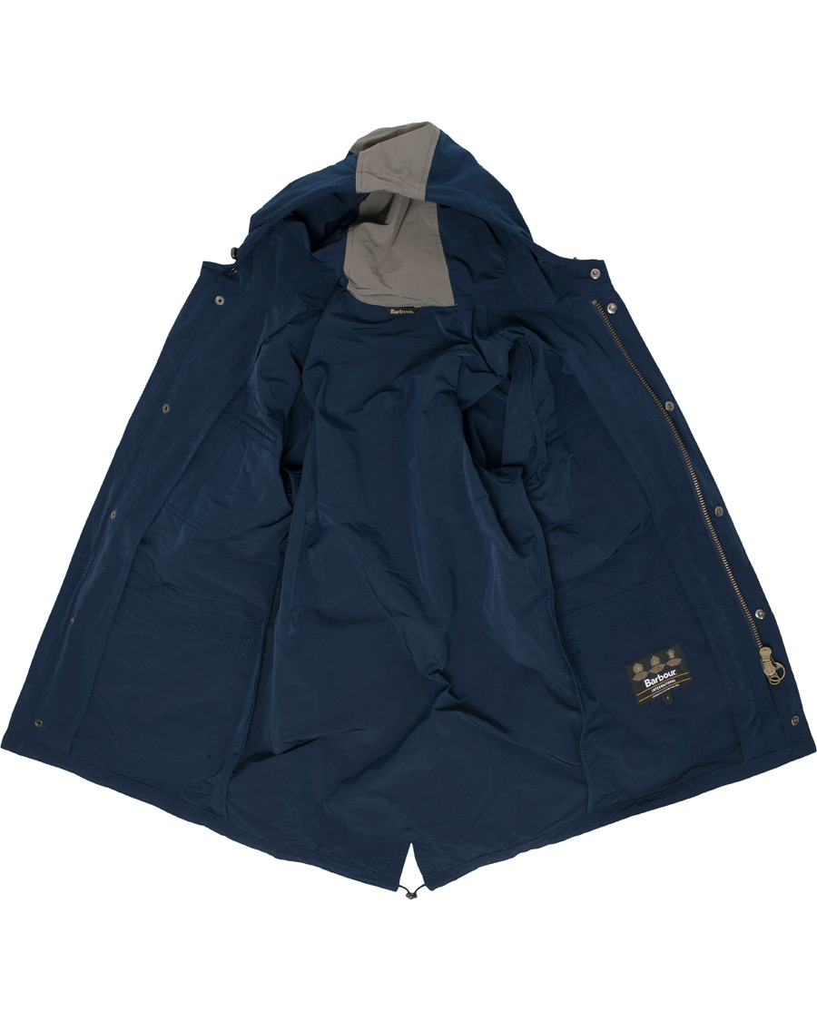 Herr | Jackor | Barbour International | Pack Fishtail Parka Blue
