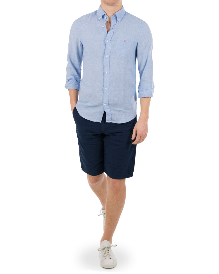Herr | Shorts | GANT | Relax Linen Shorts Classic Blue