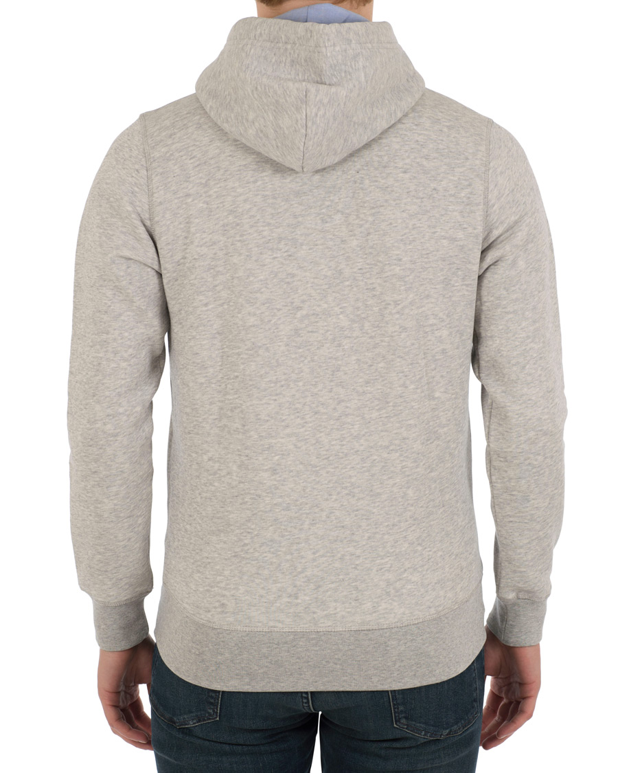 Herr | Tröjor | Gant | Outline Full Zip Hoodie Light Grey Melange