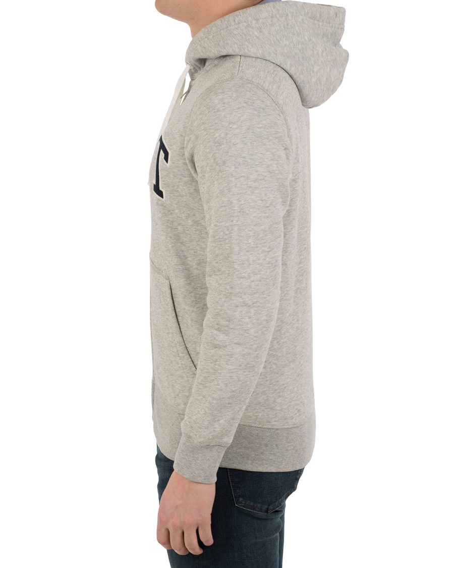 Herr | Tröjor | Gant | Outline Full Zip Hoodie Light Grey Melange