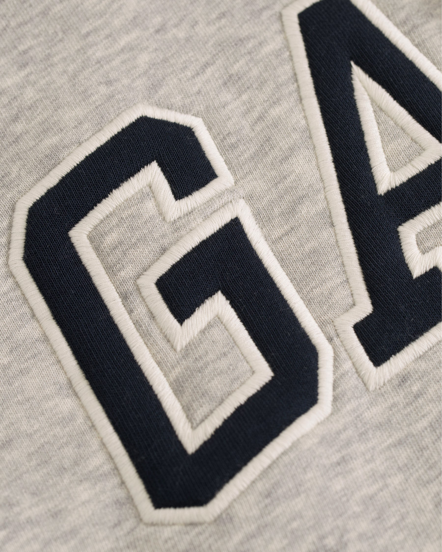 Herr | Tröjor | Gant | Outline Full Zip Hoodie Light Grey Melange