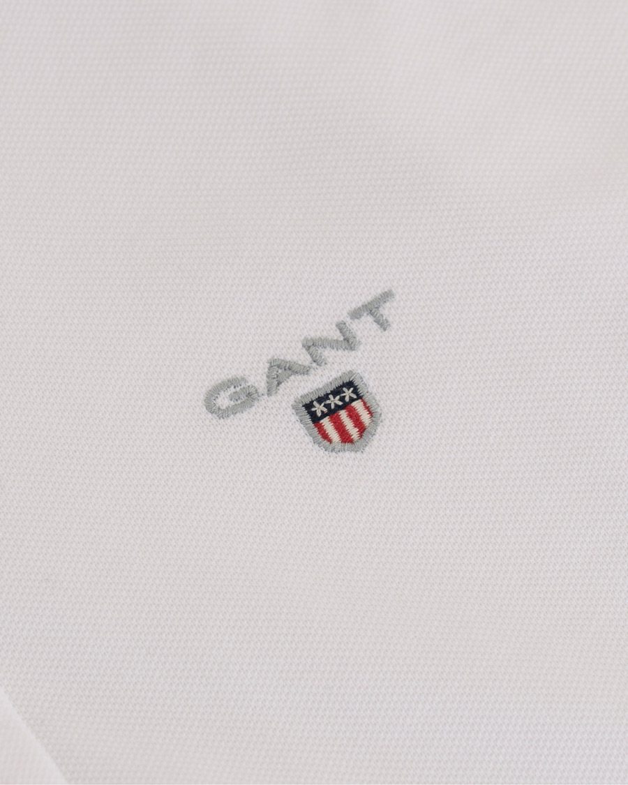 Herr | Skjortor | GANT | Slim Fit Tech Prep Pique Shirt White