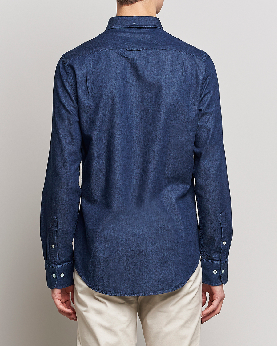 Herr | Skjortor | GANT | Slim Fit Denim Shirt Dark Indigo