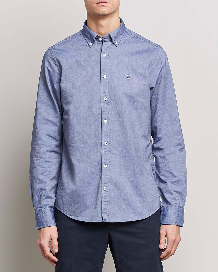 Herr | Oxfordskjortor | GANT | Slim Fit Oxford Shirt Persian Blue