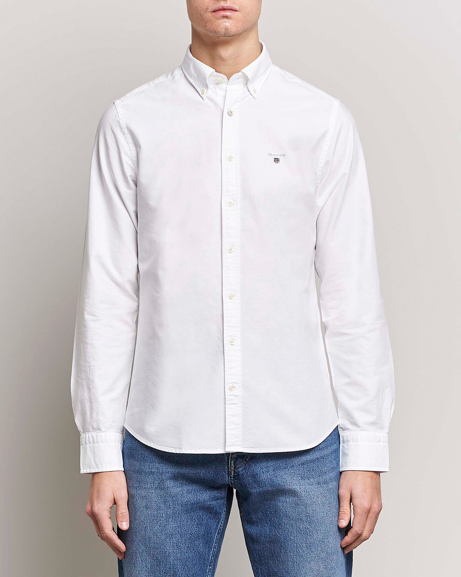 Herr | Skjortor | GANT | Slim Fit Oxford Shirt White