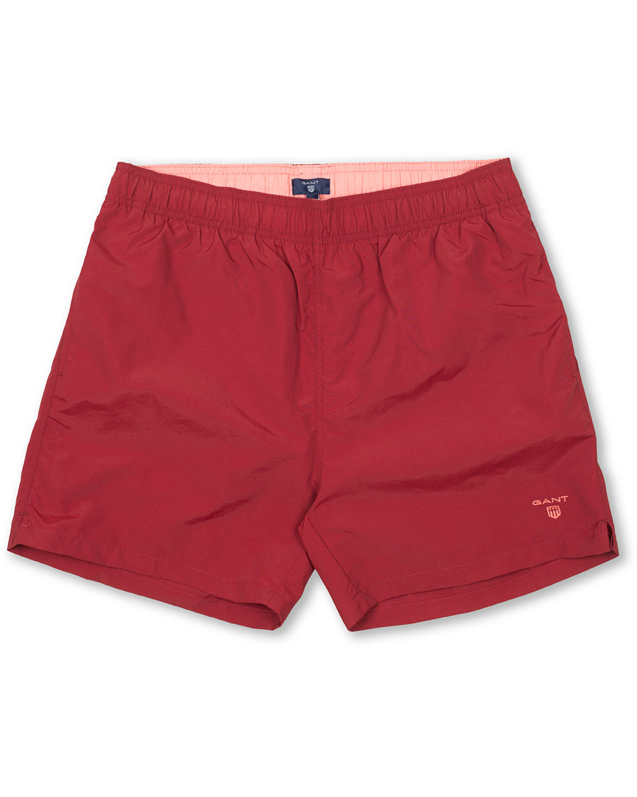 Herr | Badbyxor | GANT | Classic Swim Shorts Basic Mahogny Red