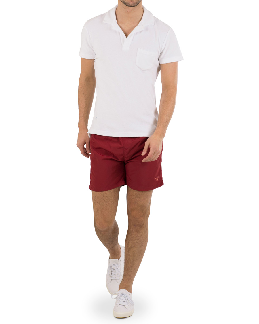 Herr | Badbyxor | GANT | Classic Swim Shorts Basic Mahogny Red