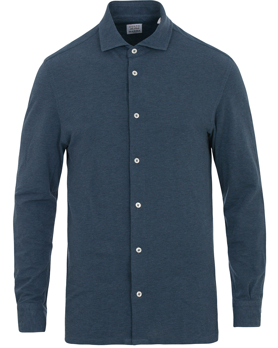 Herr | Skjortor | Barba Napoli | Jersey Shirt Blue