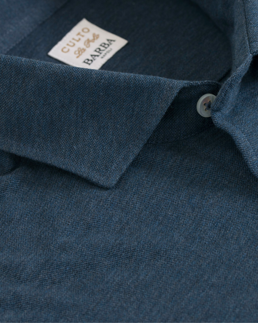 Herr | Skjortor | Barba Napoli | Jersey Shirt Blue