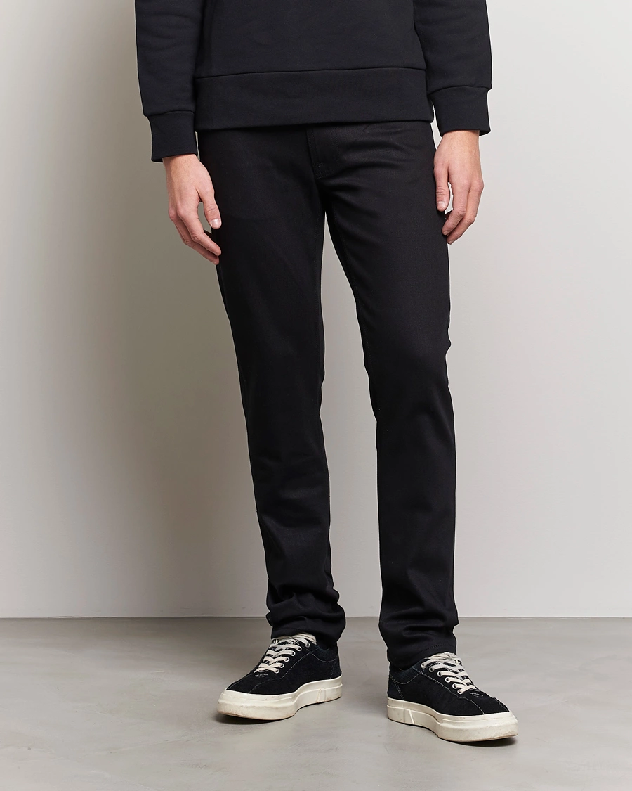 Herr | Svarta jeans | Nudie Jeans | Lean Dean Jeans Dry Ever Black