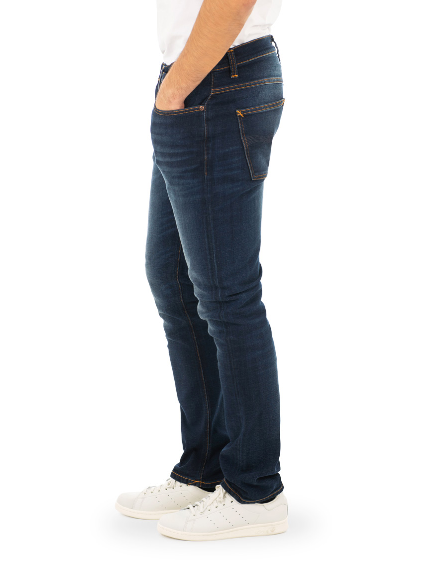 Nudie Jeans Dude Dan Organic Slim Fit Jeans Dark Deep Worn