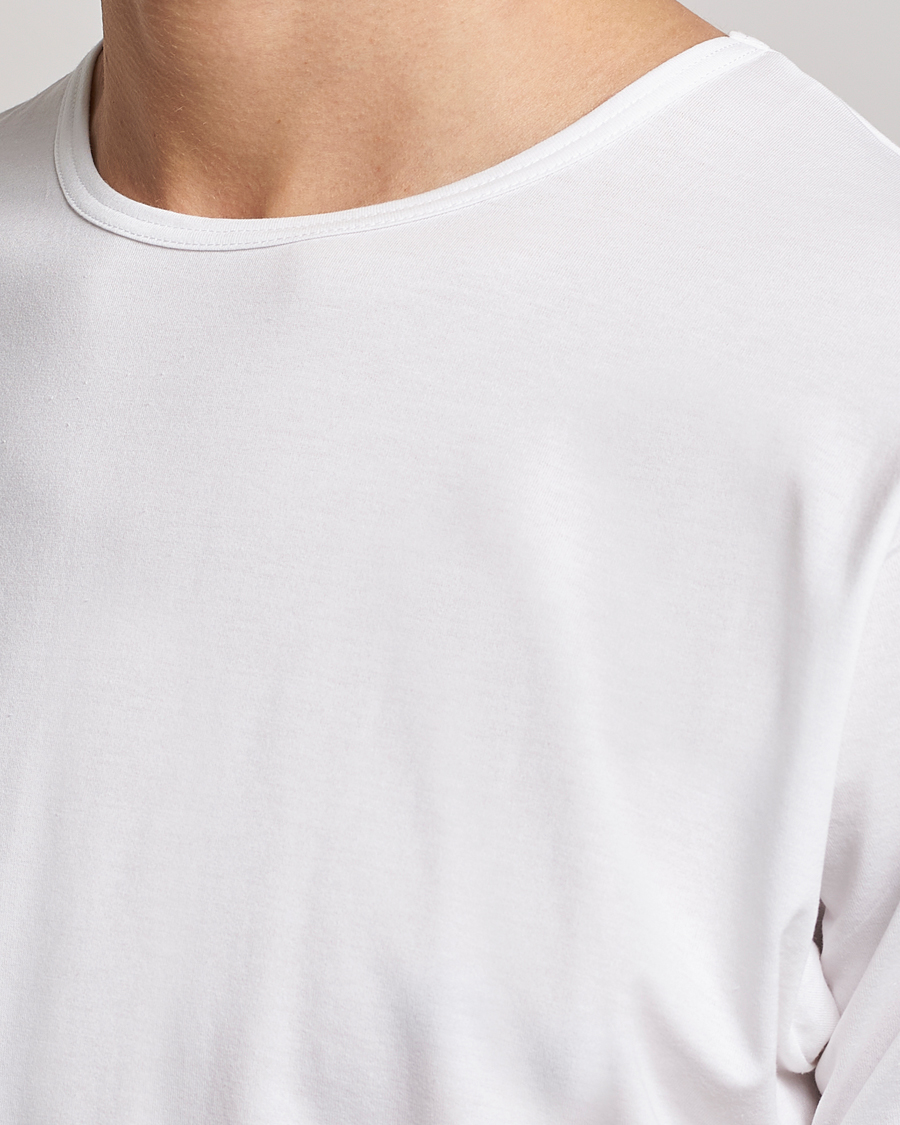 Herr | T-Shirts | Sunspel | Superfine Cotton Crew Neck T-Shirt White