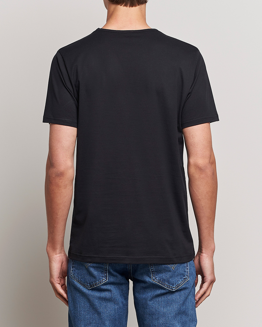 Herr | T-Shirts | Sunspel | Superfine Cotton Crew Neck T-Shirt Black