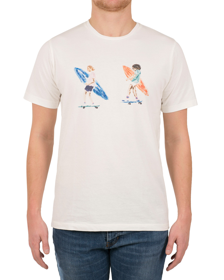 Herr | T-Shirts | President's | Crew Hand Print White