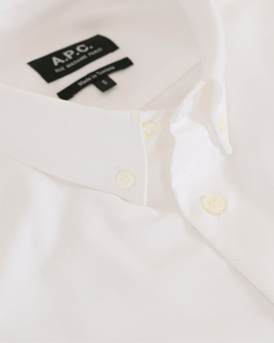 Herr | Skjortor | A.P.C. | Button Down Oxford Shirt White