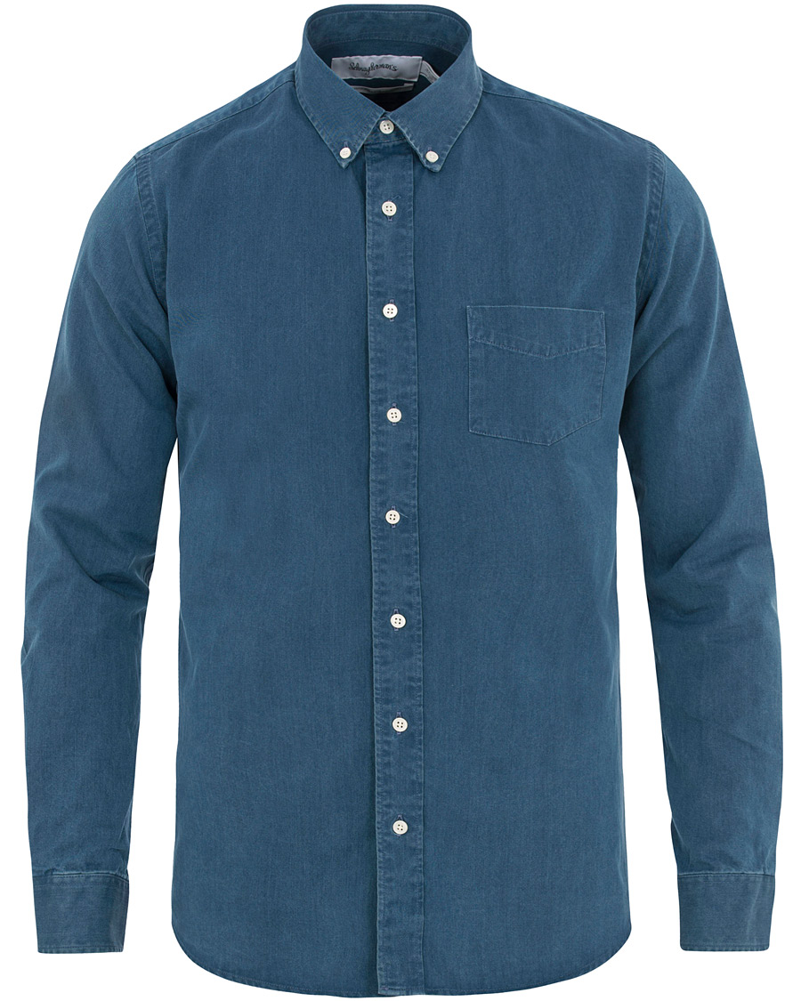 Herr | Skjortor | Schnayderman?s | Schnayderman's Leisure Indigo Jeans Shirt Mid blue