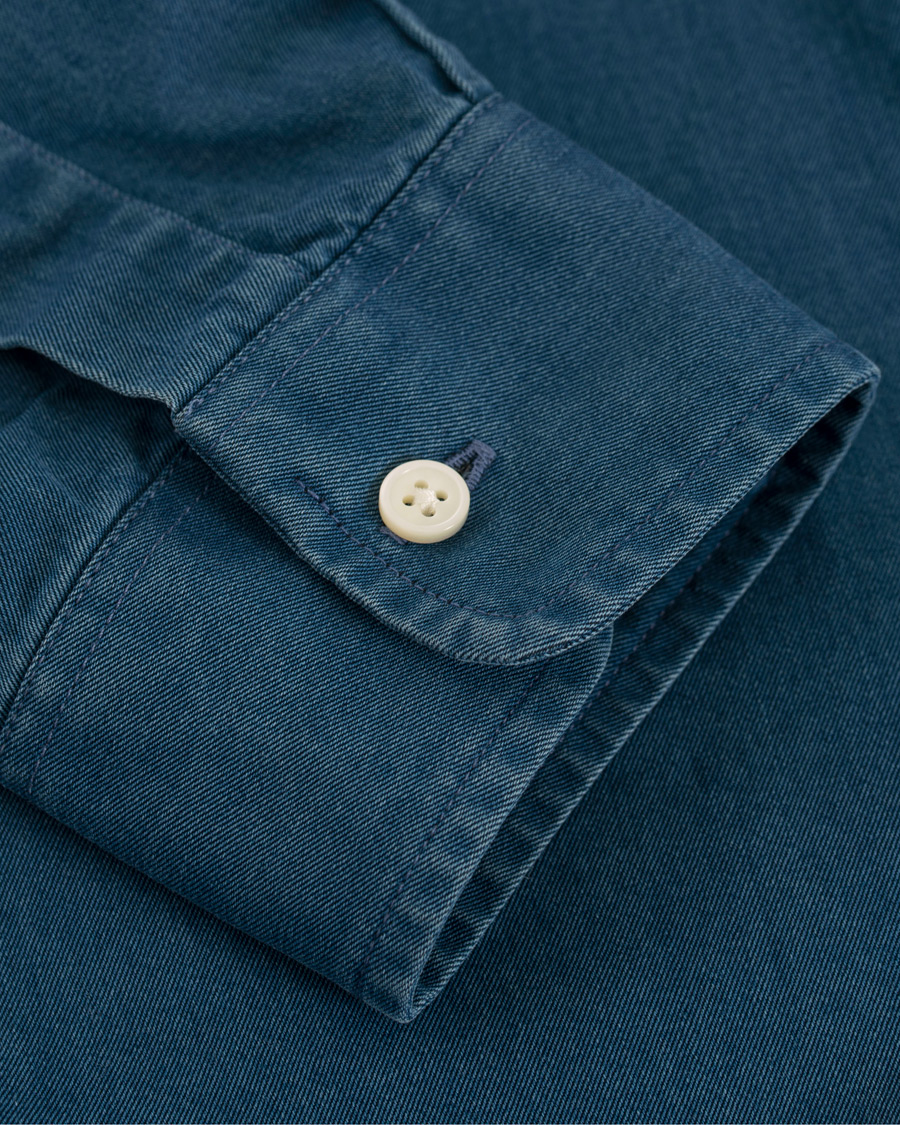 Herr | Skjortor | Schnayderman?s | Schnayderman's Leisure Indigo Jeans Shirt Mid blue