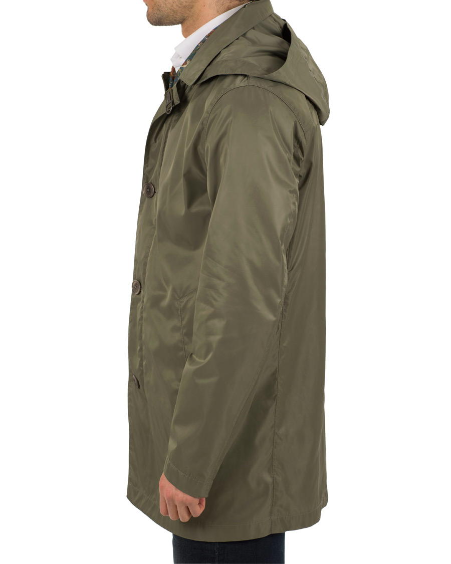 Herr | Jackor | Fay | Chelsea Nylon Memory Raincoat Military Green