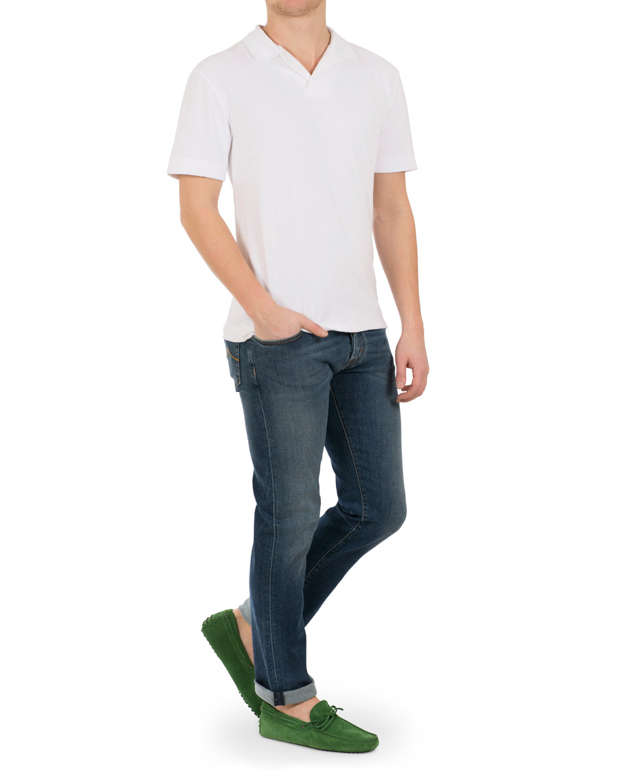 Herr | Tod's Laccetto Gommini Carshoe Green Suede | Tod's | Laccetto Gommini Carshoe Green Suede