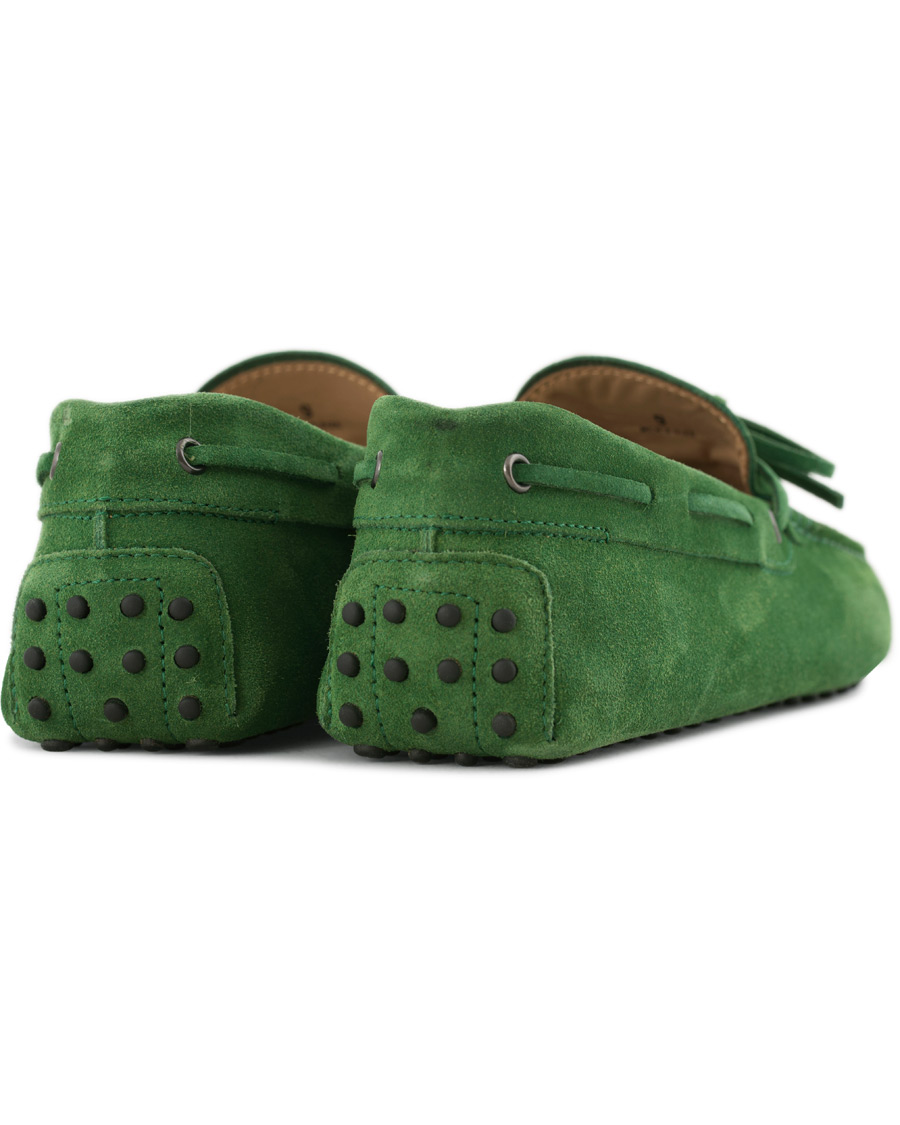 Herr | Tod's Laccetto Gommini Carshoe Green Suede | Tod's | Laccetto Gommini Carshoe Green Suede