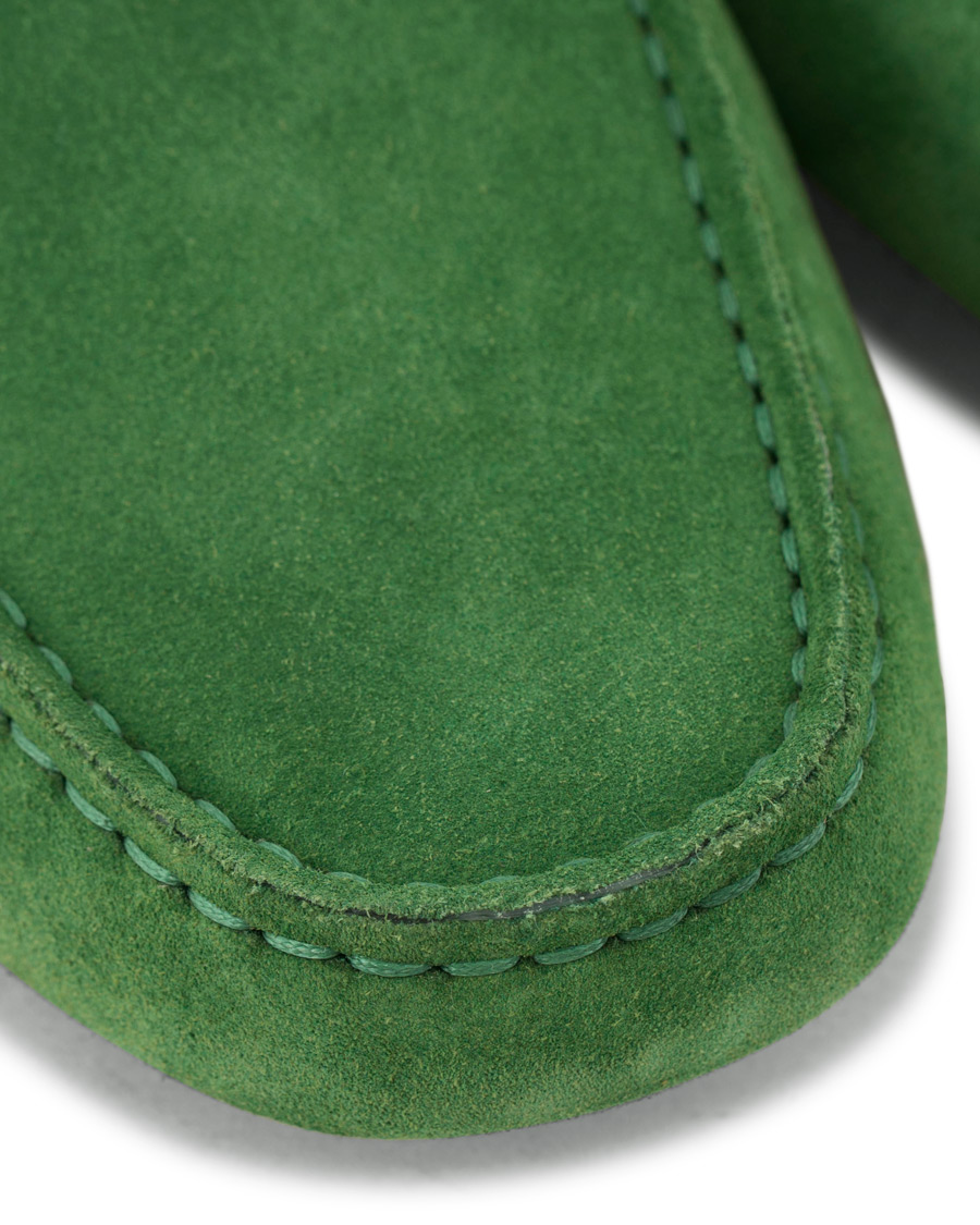 Herr | Tod's Laccetto Gommini Carshoe Green Suede | Tod's | Laccetto Gommini Carshoe Green Suede