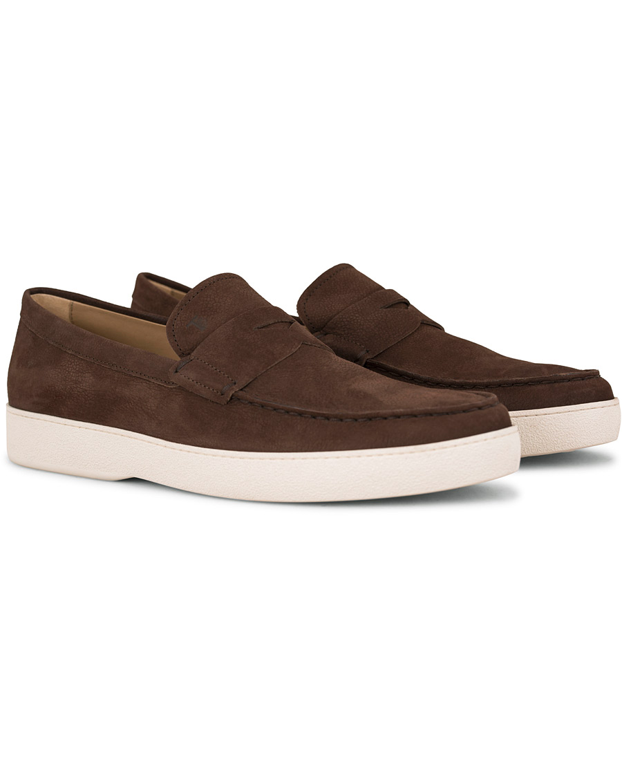 Herr | Tod's Mocassino Gomma Loafer Dark Brown Nubuck | Tod's | Mocassino Gomma Loafer Dark Brown Nubuck