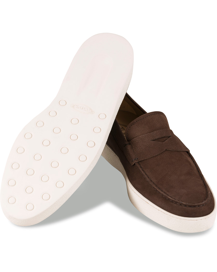Herr | Tod's Mocassino Gomma Loafer Dark Brown Nubuck | Tod's | Mocassino Gomma Loafer Dark Brown Nubuck
