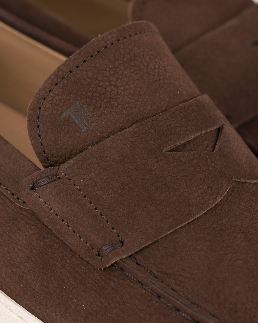 Herr | Tod's Mocassino Gomma Loafer Dark Brown Nubuck | Tod's | Mocassino Gomma Loafer Dark Brown Nubuck