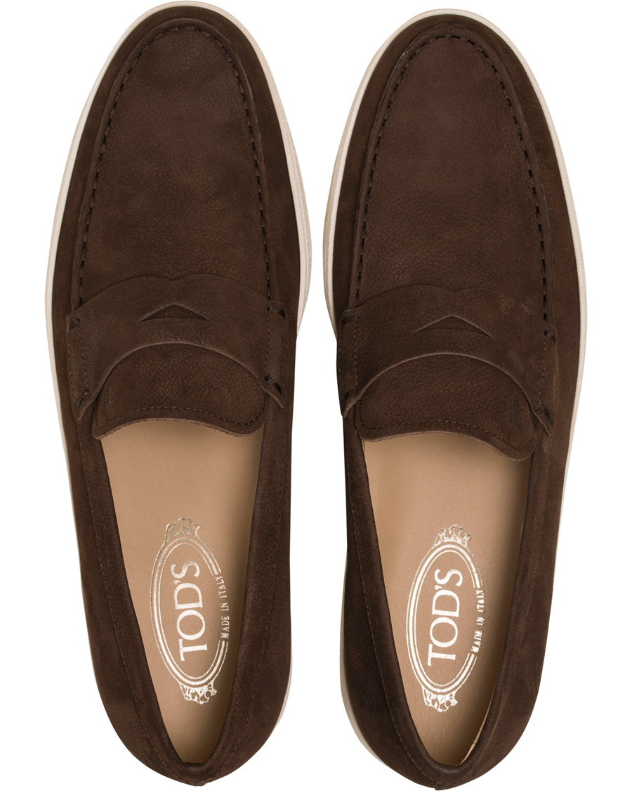 Herr | Tod's Mocassino Gomma Loafer Dark Brown Nubuck | Tod's | Mocassino Gomma Loafer Dark Brown Nubuck