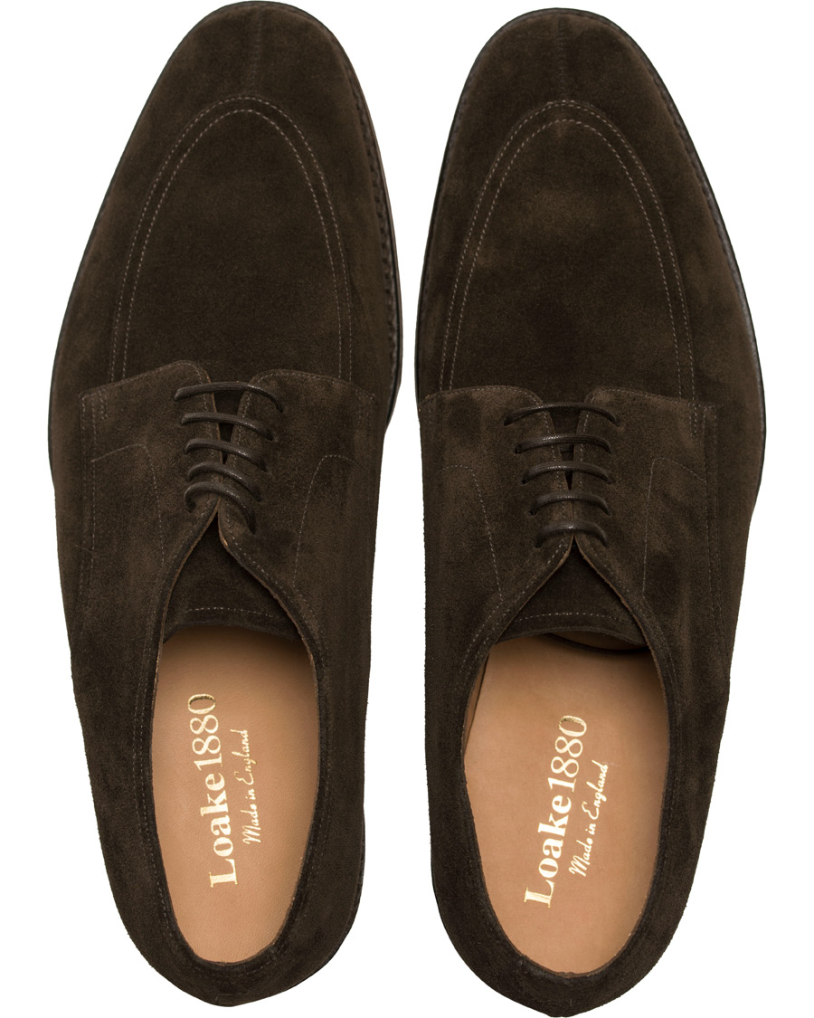 Herr | Loake 1880 Ealing Derby Split Toe Dark Brown Suede | Loake 1880 | Ealing Derby Split Toe Dark Brown Suede